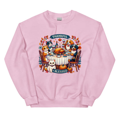 Thankful & Blessed for Pets Sweatshirt for Dog Lovers