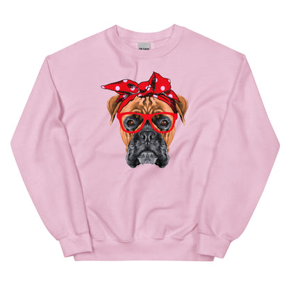 Boxer Mom Cute Face Unisex Sweatshirt