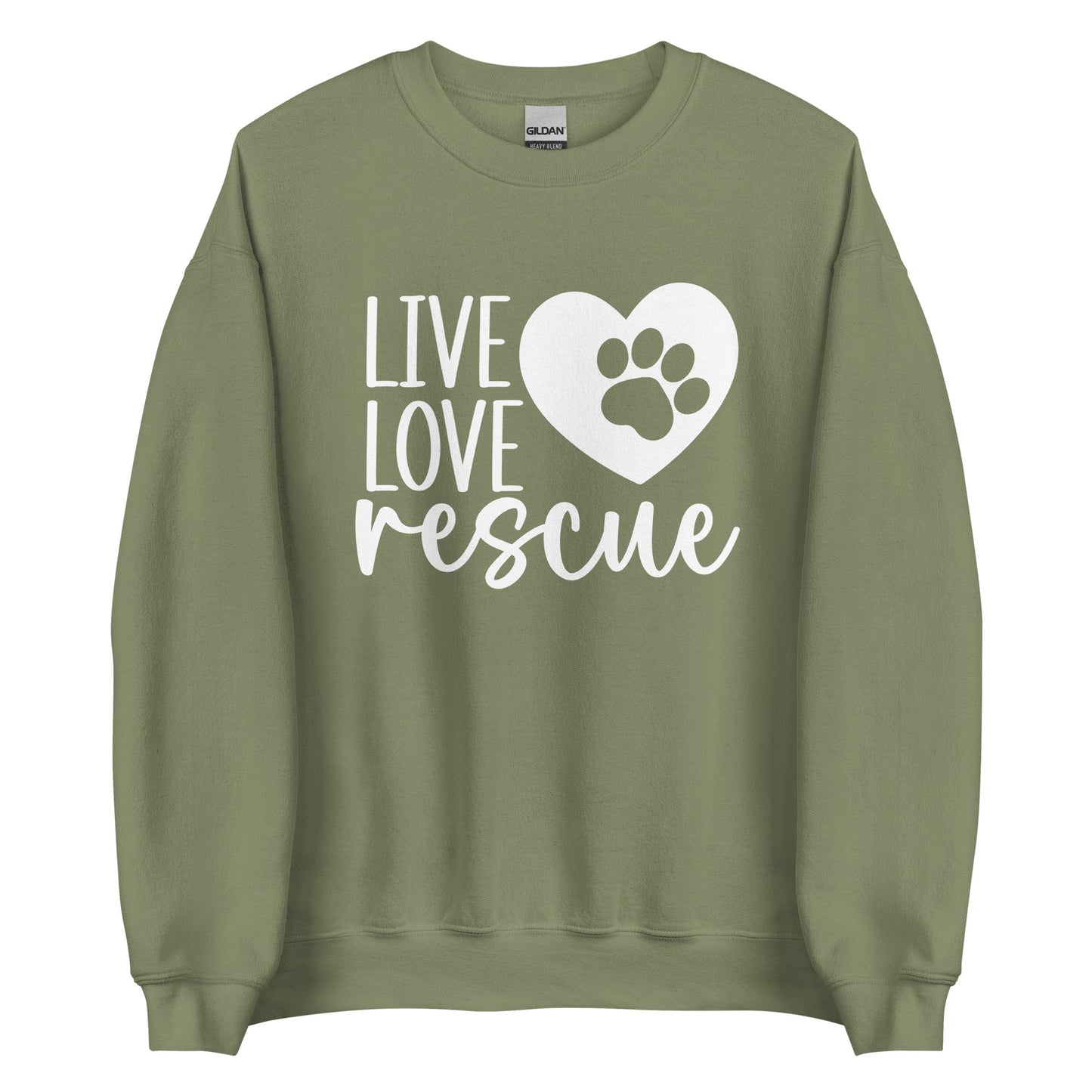 Live Love Rescue Dog Lovers Unisex Sweatshirt