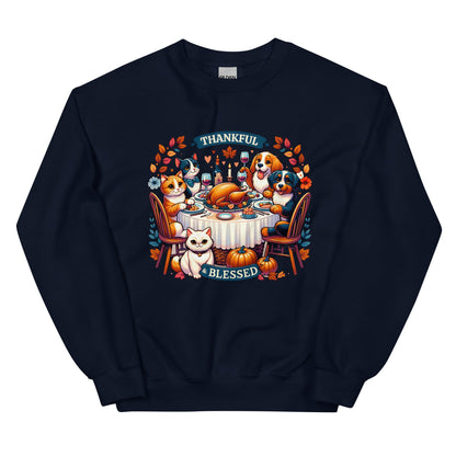 Thankful & Blessed for Pets Sweatshirt for Dog Lovers