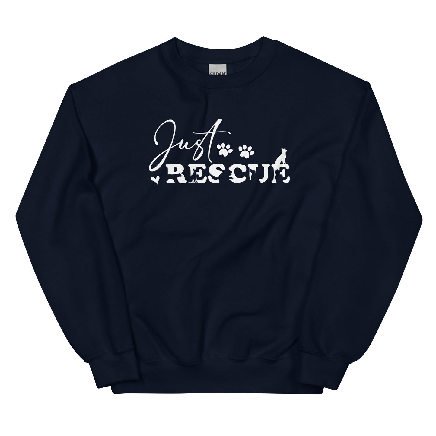 Just Rescue Sweatshirt - Cozy Rescue Dog Lover Pullover