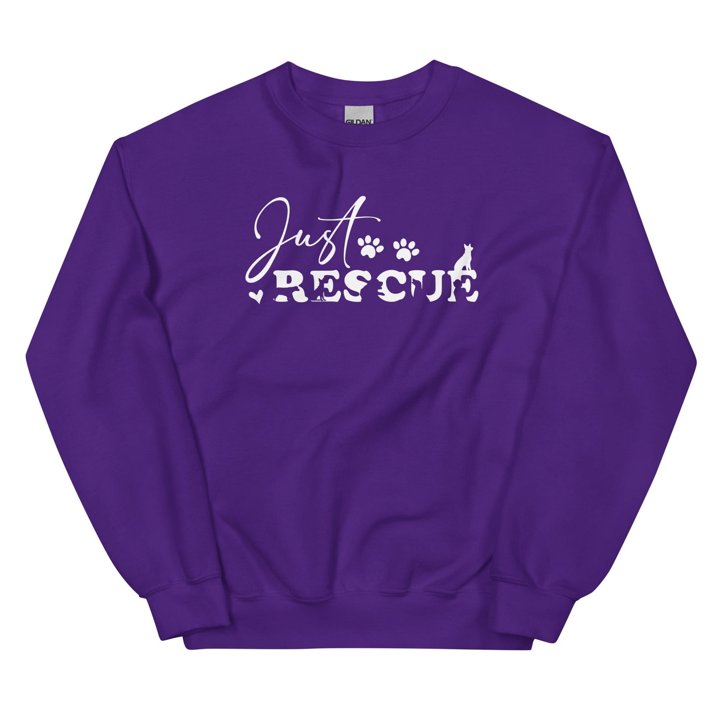 Just Rescue Sweatshirt - Cozy Rescue Dog Lover Pullover
