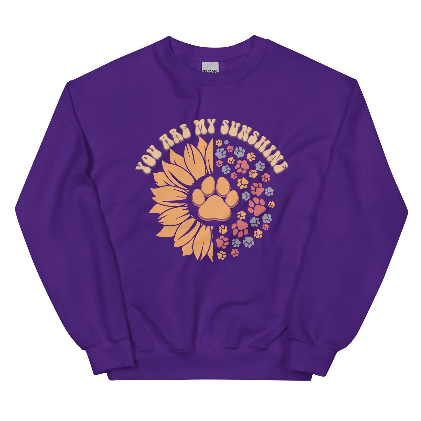 You Are My Sunshine Sunflower Paw Print Sweatshirt