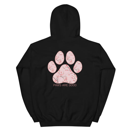 Cherry Blossom Paw Print Hoodie