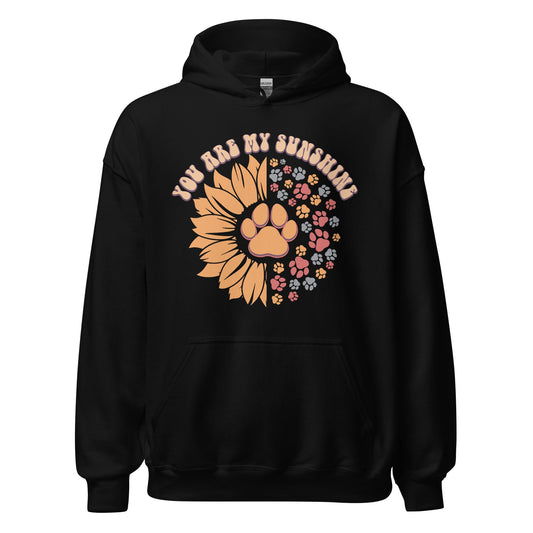 You Are My Sunshine Sunflower Paw Print Hoodie