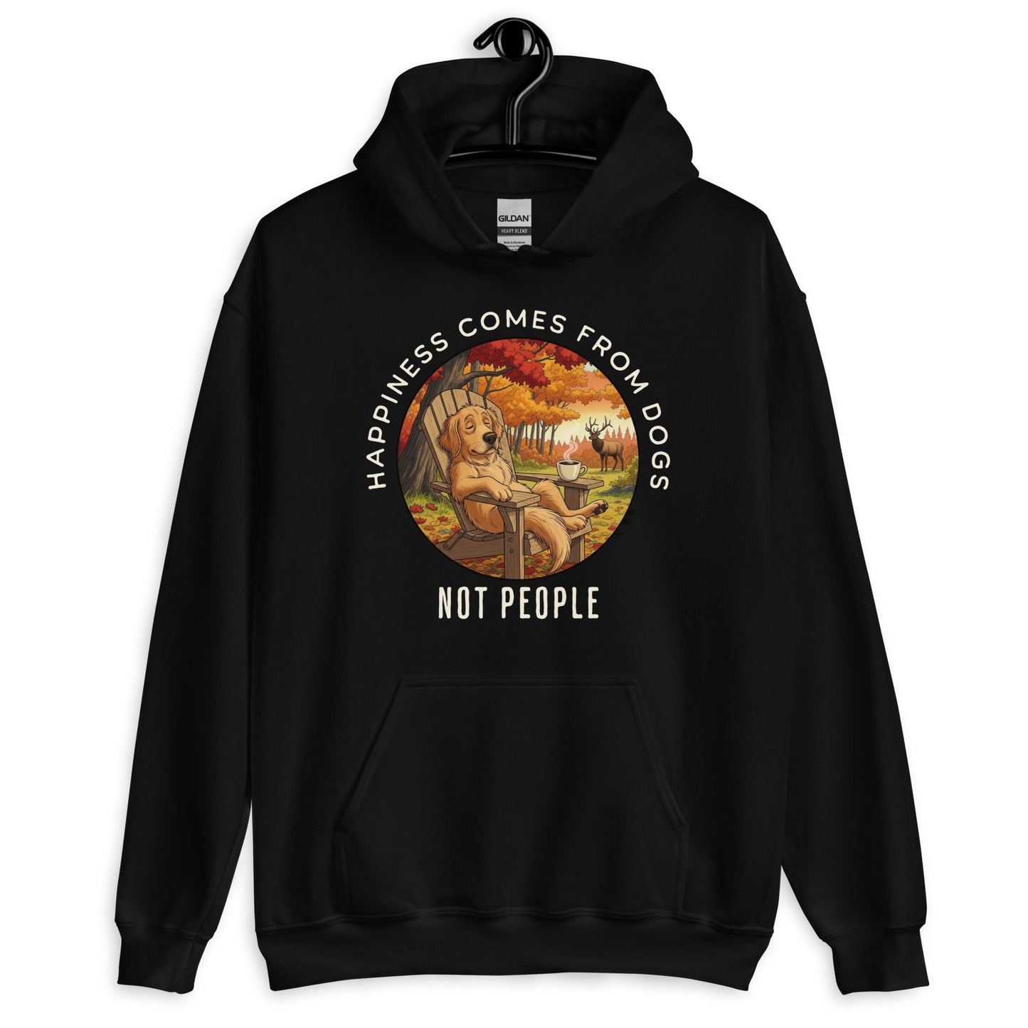 Happiness Comes From Dogs Not People Hoodie