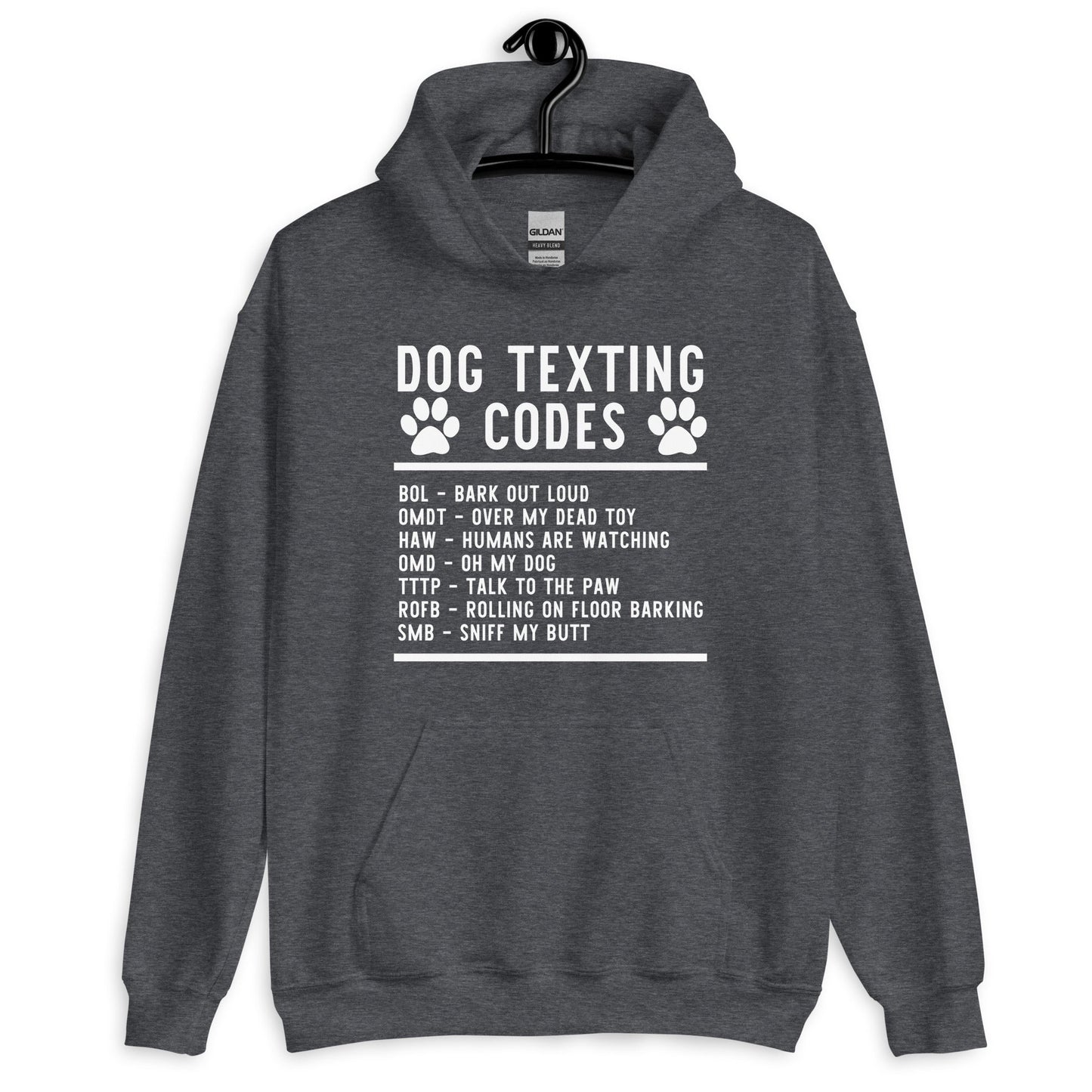 Dog Texting Codes Unisex Hoodie