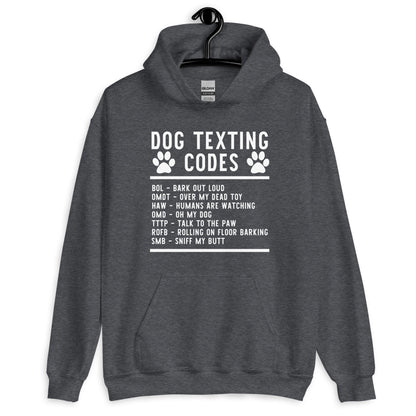 Dog Texting Codes Unisex Hoodie