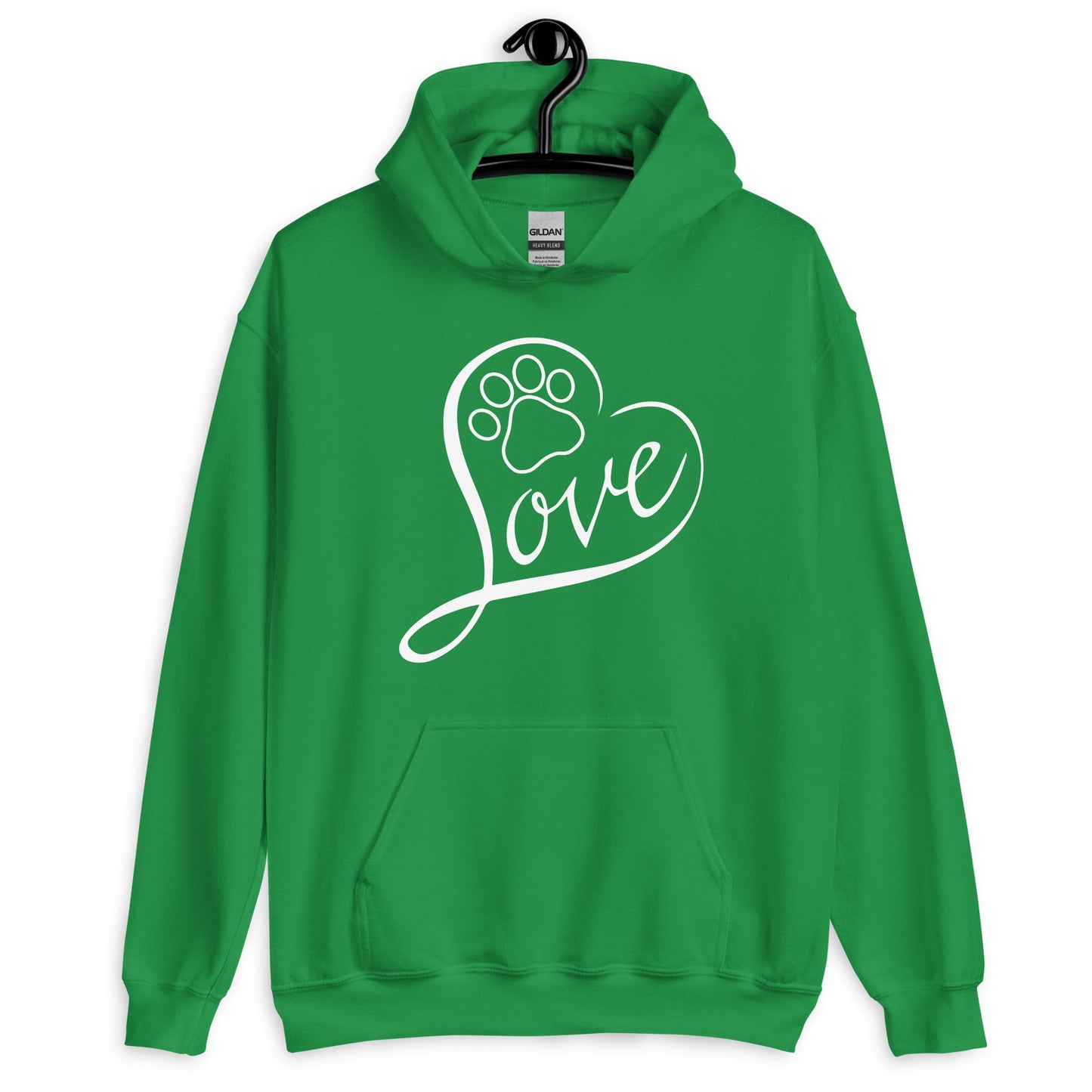 Love Dog Paw Print Hoodie