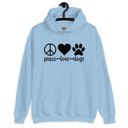 Peace Love Dogs Unisex Hoodie
