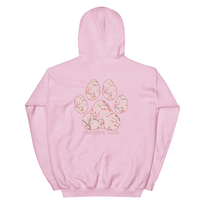 Cherry Blossom Paw Print Hoodie