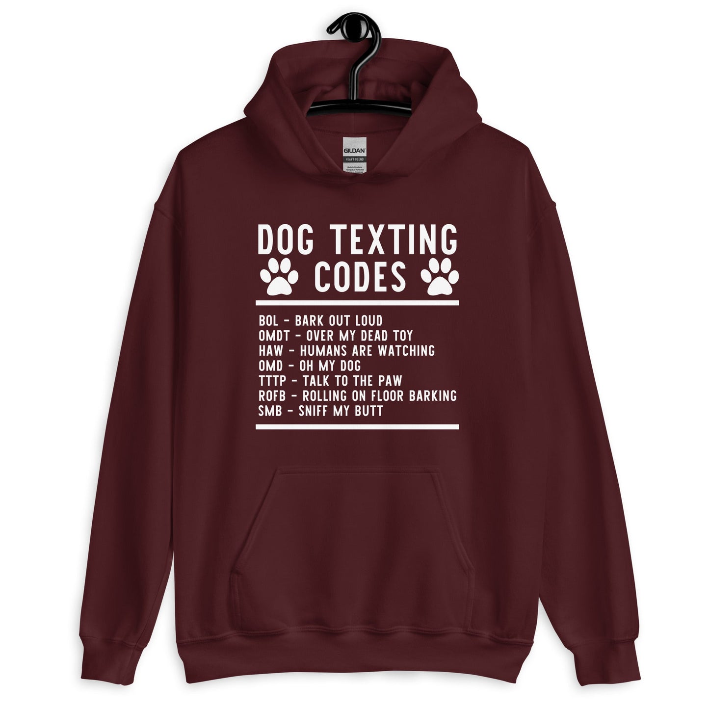 Dog Texting Codes Unisex Hoodie