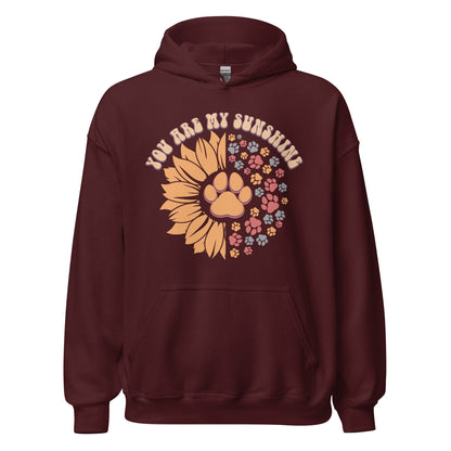 You Are My Sunshine Sunflower Paw Print Hoodie