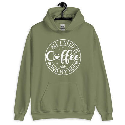 All I Need is Coffee & My Dog Hoodie for Dog Lovers