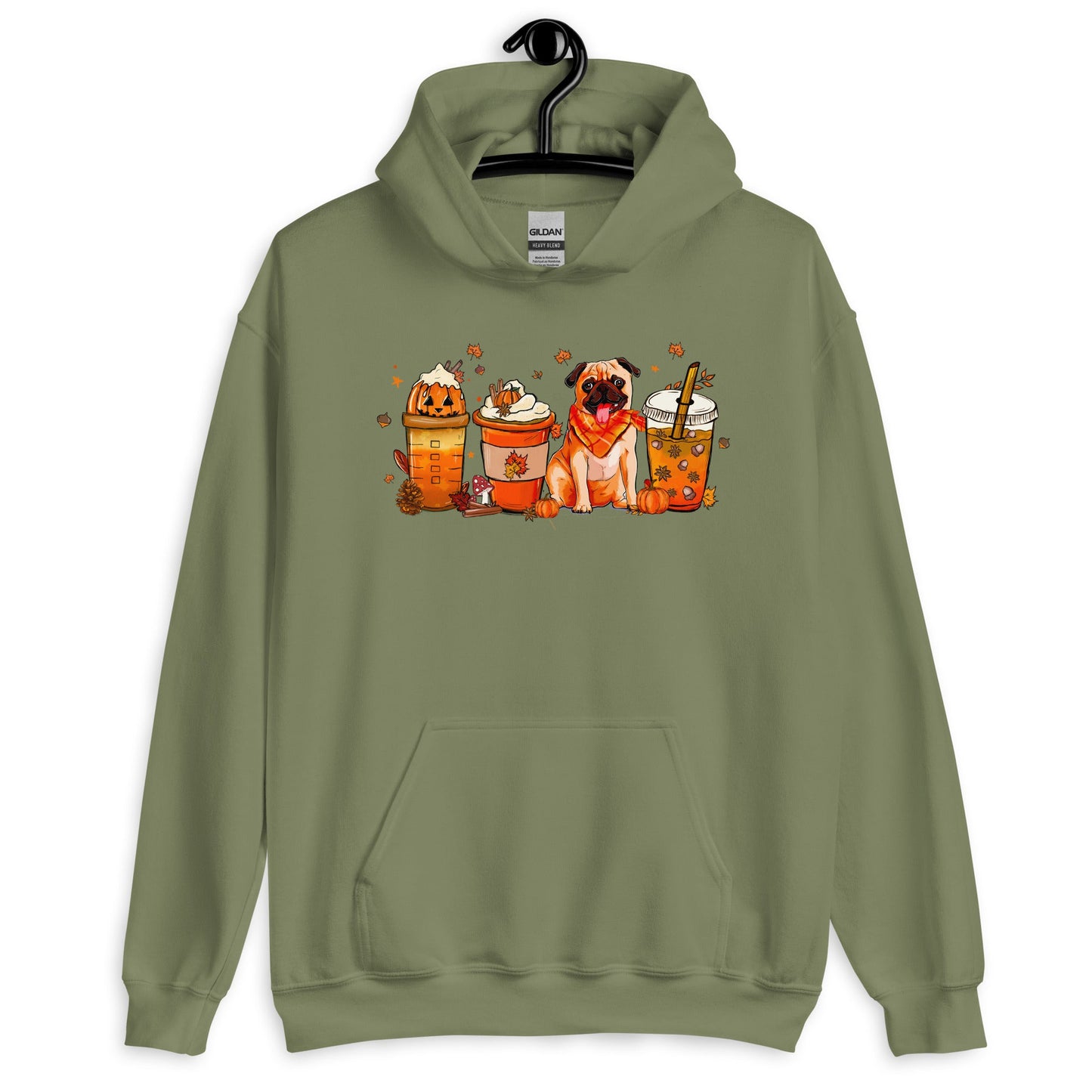 Pug Fall Pumpkin Spice Vibes Hoodie