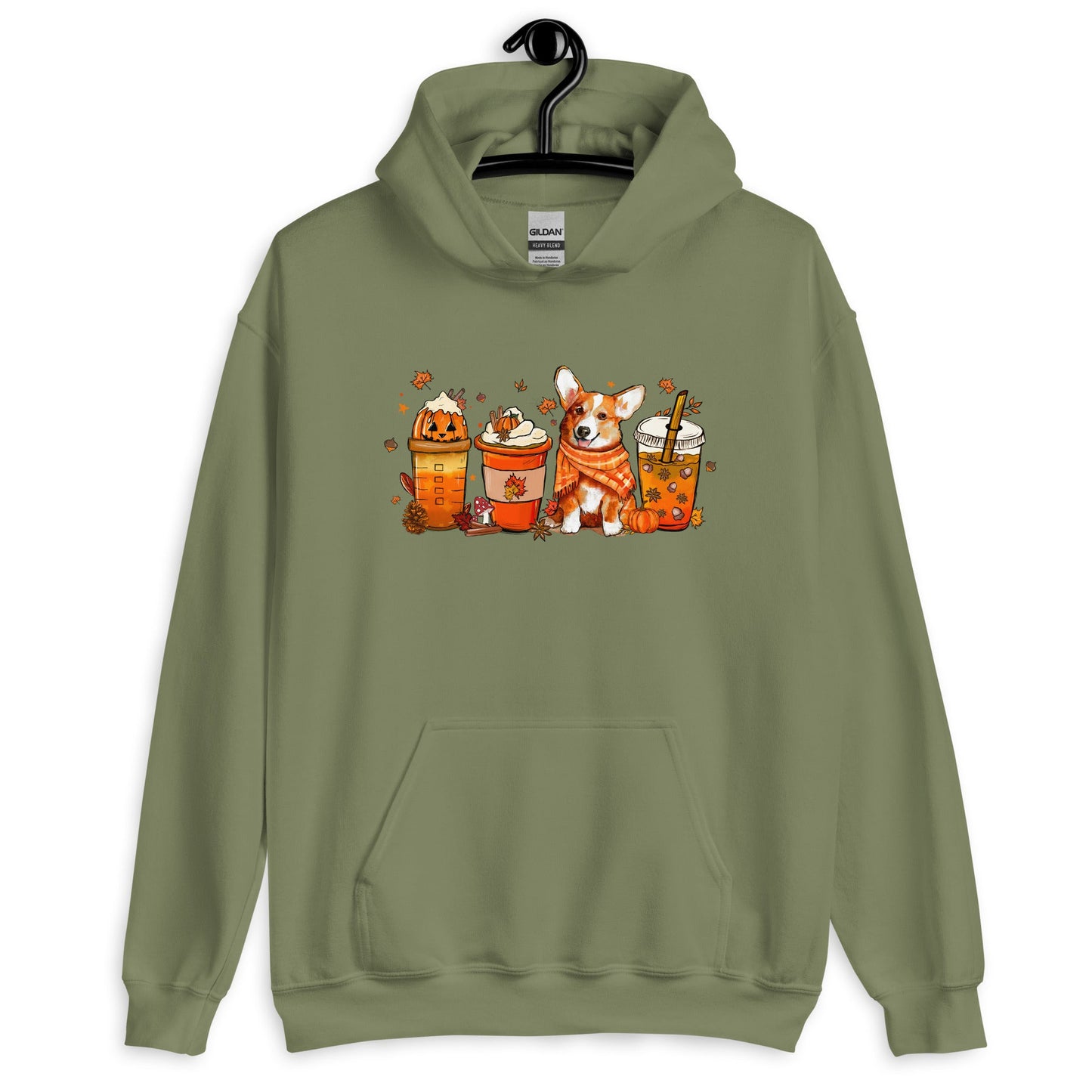 Corgi Fall Pumpkin Spice Vibes Hoodie