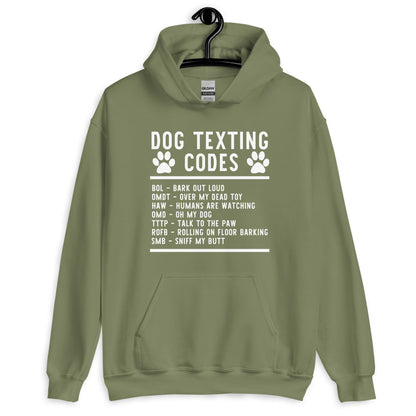 Dog Texting Codes Unisex Hoodie