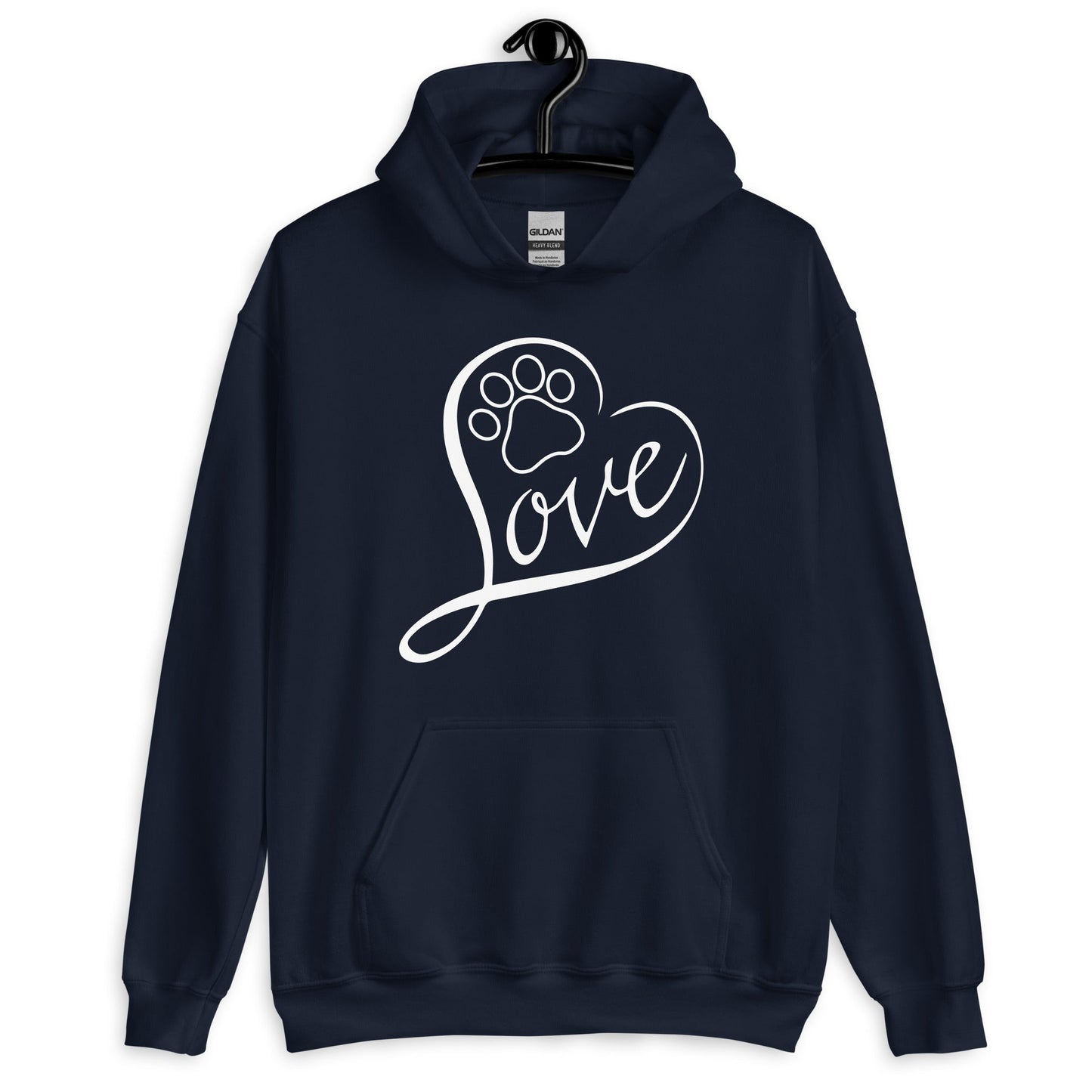 Love Dog Paw Print Hoodie