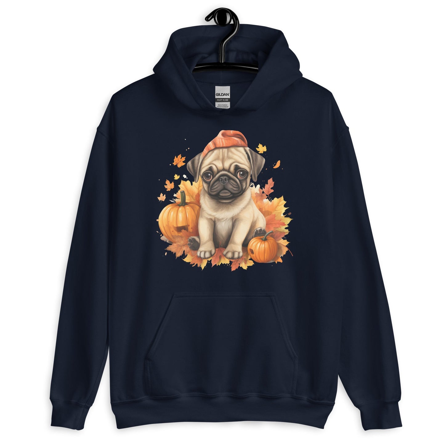 Pug Fall Season Vibes Hoodie