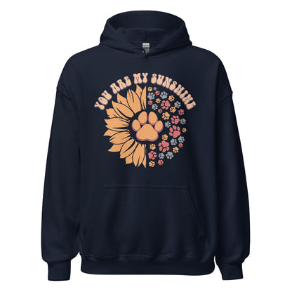 You Are My Sunshine Sunflower Paw Print Hoodie