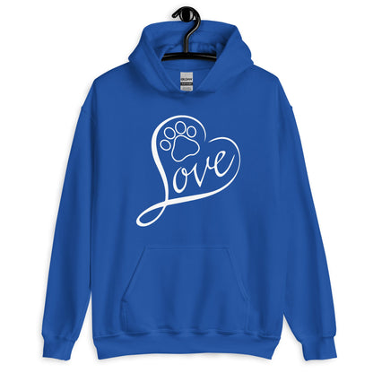 Love Dog Paw Print Hoodie