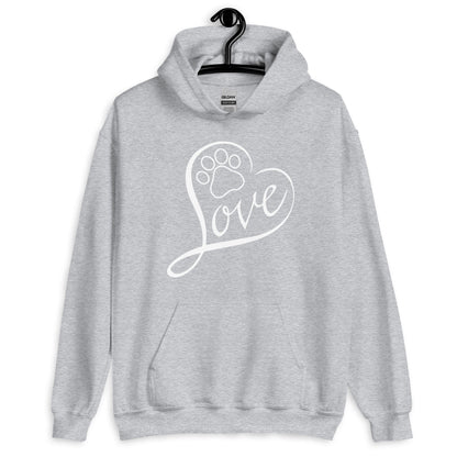 Love Dog Paw Print Hoodie