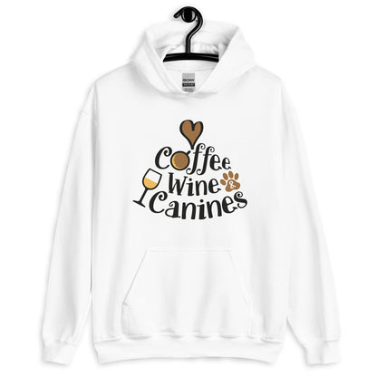 Coffee Wine Canines Dog Lovers Unisex Hoodie