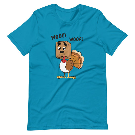 Woof Woof Turkey Dog Thanksgiving T-Shirt