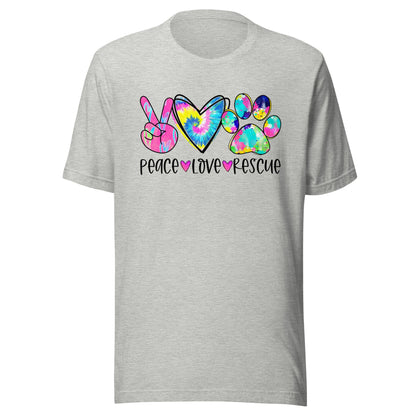 Peace Love Rescue Tie Dye T-Shirt