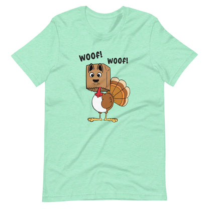 Woof Woof Turkey Dog Thanksgiving T-Shirt