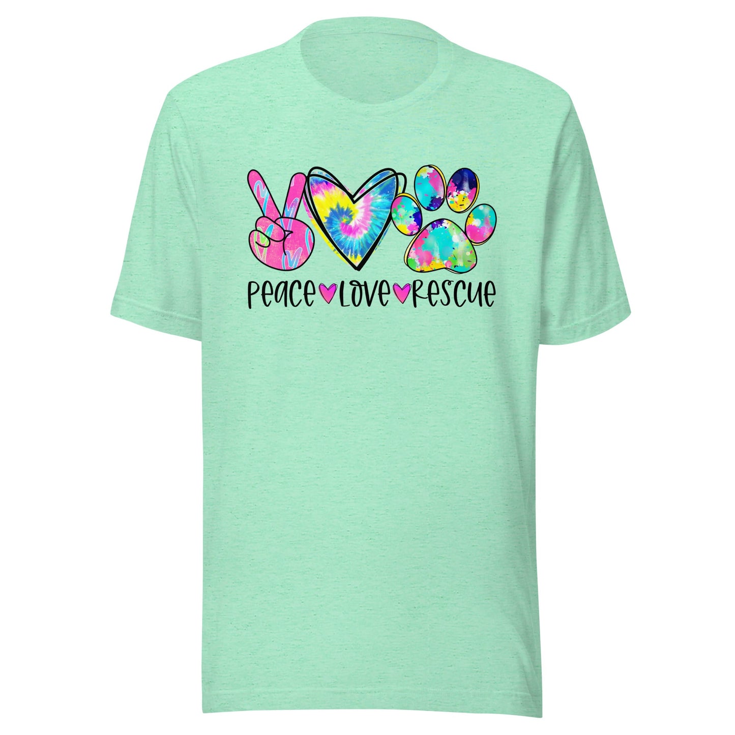 Peace Love Rescue Tie Dye T-Shirt