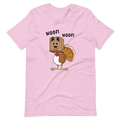 Woof Woof Turkey Dog Thanksgiving T-Shirt