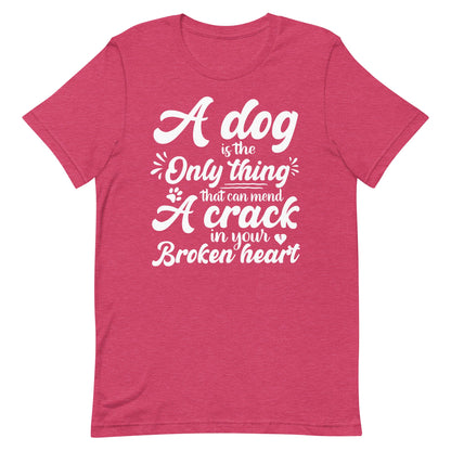 A Dog is the Only Thing that can mend a Crack in Your Broken Heart T-Shirt