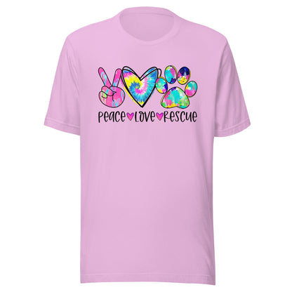 Peace Love Rescue Tie Dye T-Shirt