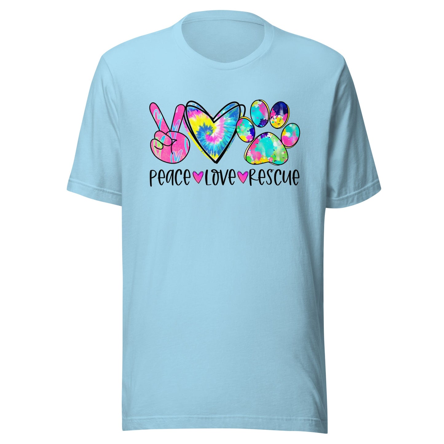 Peace Love Rescue Tie Dye T-Shirt