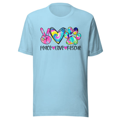 Peace Love Rescue Tie Dye T-Shirt