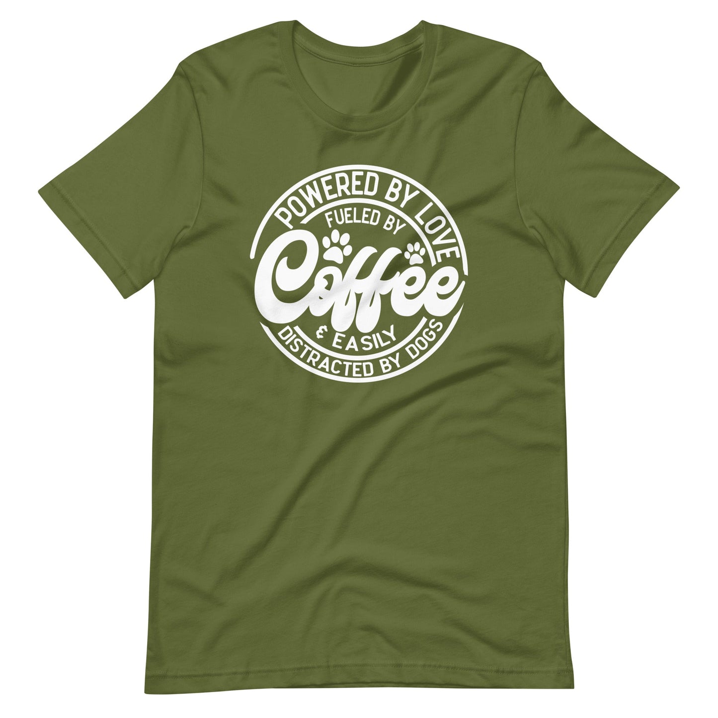 Powered by love & Easily Distracted By Dogs T-Shirt