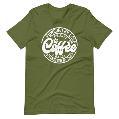 Powered by love & Easily Distracted By Dogs T-Shirt